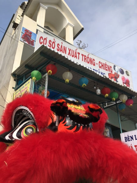 lân lông cừu màu hồng