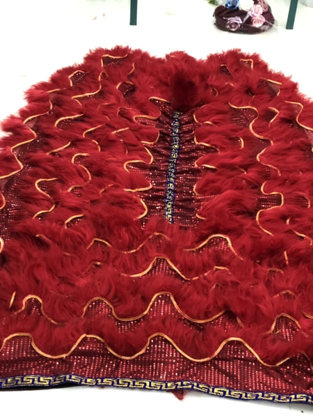 lân lông cừu màu hồng