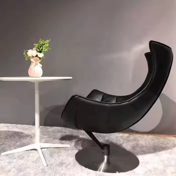 Ghế Sofa thư giãn Lobster Lounge chair & Ottoman cùng kiểu dáng chân đế tròn màu đen