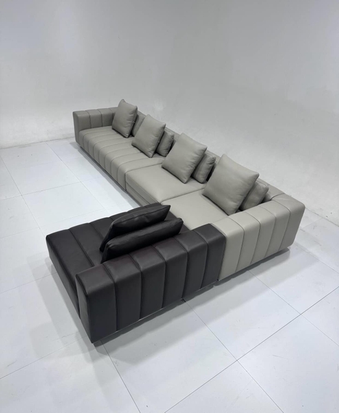 Ảnh chụp thực tế của sofa văng da minotti