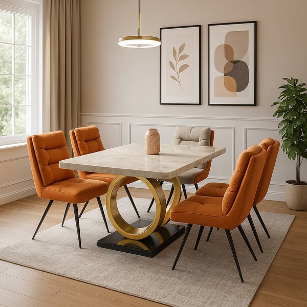 Bộ bàn ăn minotti hiện đại cho khách thích sang trọng