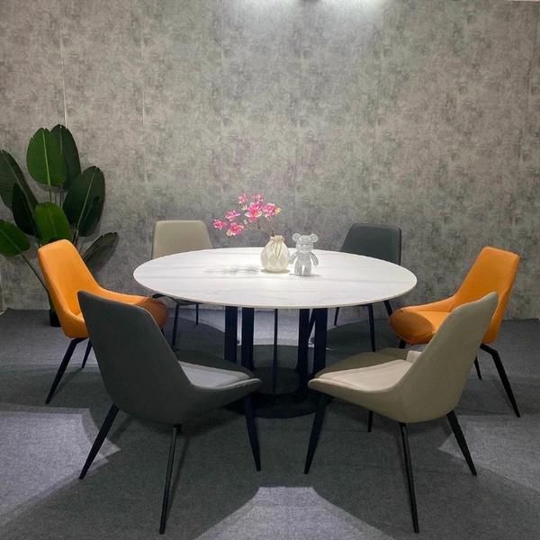 Bộ bàn ăn 6 ghế hiện đại - 1. Bộ bàn ăn tròn 6 ghế cups
