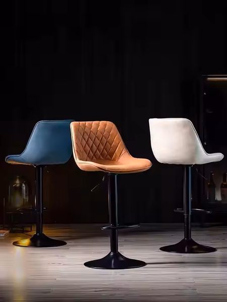 Ghế bar Eames chân thép mạ titan có chân gác