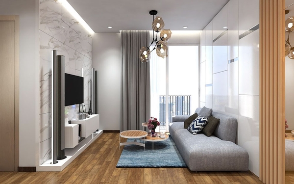 Nghệ Thuật Bố Trí Sofa Văng và Kệ TV "Gấp Đôi" Diện Tích