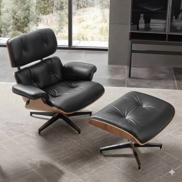 Eames Lounge and Ottoman (GTG003) nghiêng cố định 105 độ giúp thư giãn