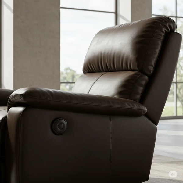 Ghế sofa thư giãn cao cấp bọc da thật MVP HOME với thiết kế sang trọng