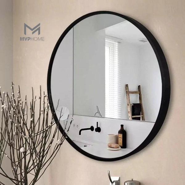 Gương Bỉ Tròn Viền Gỗ G025