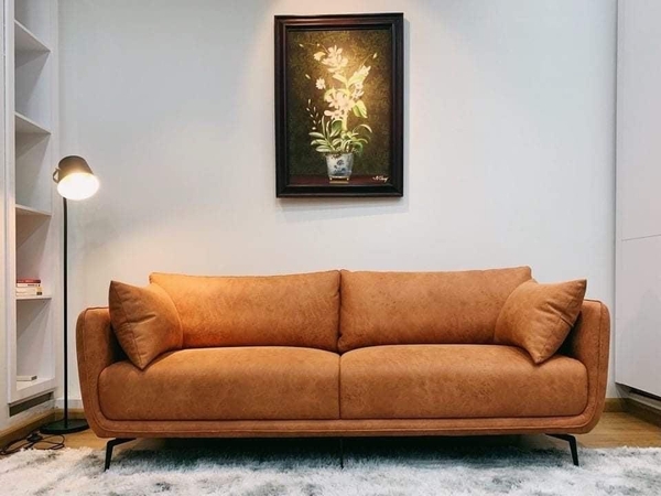 Sofa Da Mia bọc da Ý/Hàn cao cấp, khung gỗ sồi chắc chắn, thiết kế hiện đại phù hợp cho phòng khách sang trọng.