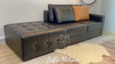 ảnh thực tế Sofa Milano da Ý Carola trong không gian phòng khách