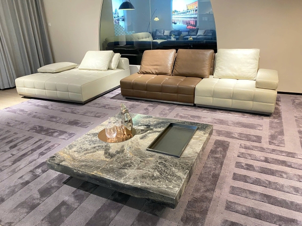 Sofa da ý phiên bản kem trắng