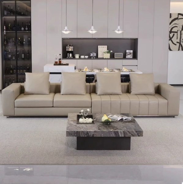 Sofa milano phiên bảng văng dài hiện đại trong phòng khách