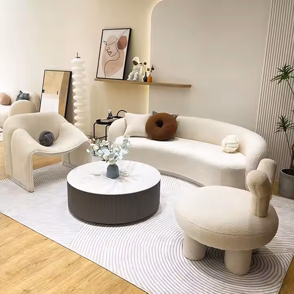 chất liệu nỉ lông cừu mềm mại của sofa nỉ diamond SF018