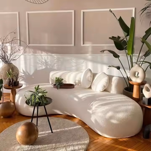 Sofa nỉ lông cừu Junia SF057 mềm mịn