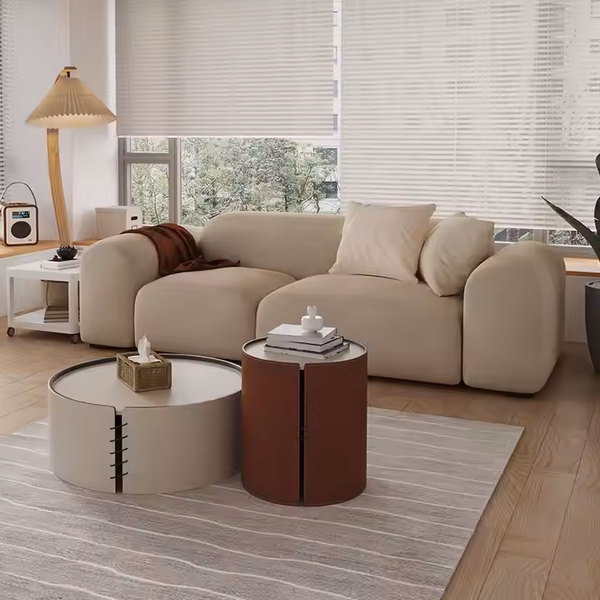 Sofa nỉ venus trong phòng khách đơn giản