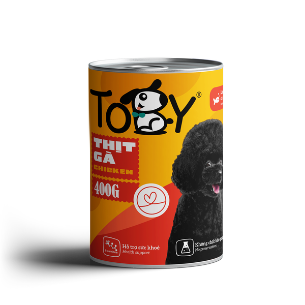 PATE CHO CHÓ NHÃN HIỆU TOBY 400G - THỊT GÀ