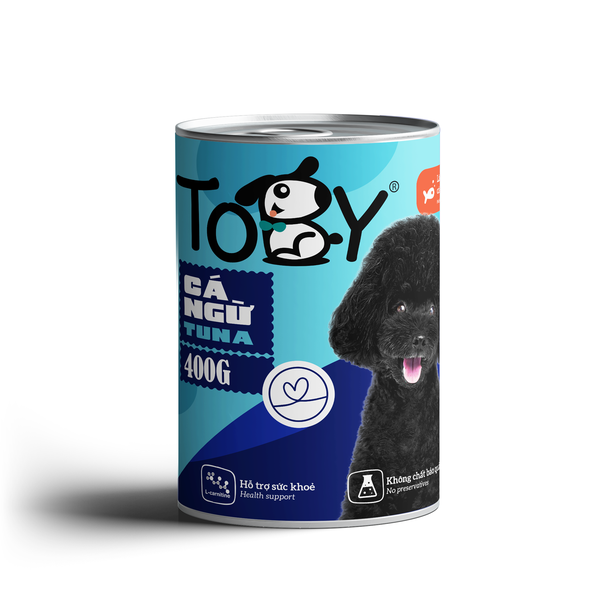 PATE CHO CHÓ NHÃN HIỆU TOBY 400G - CÁ NGỪ