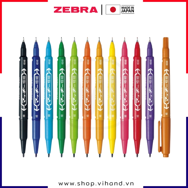 Viết lông dầu Zebra MO120 - 2 Đầu đánh dấu lên mọi chất liệu
