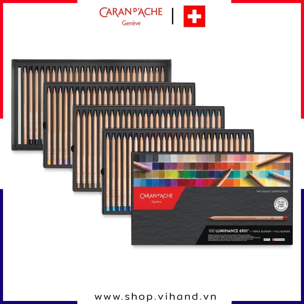 Bộ bút chì màu Caran d'Ache Luminance - 100 màu
