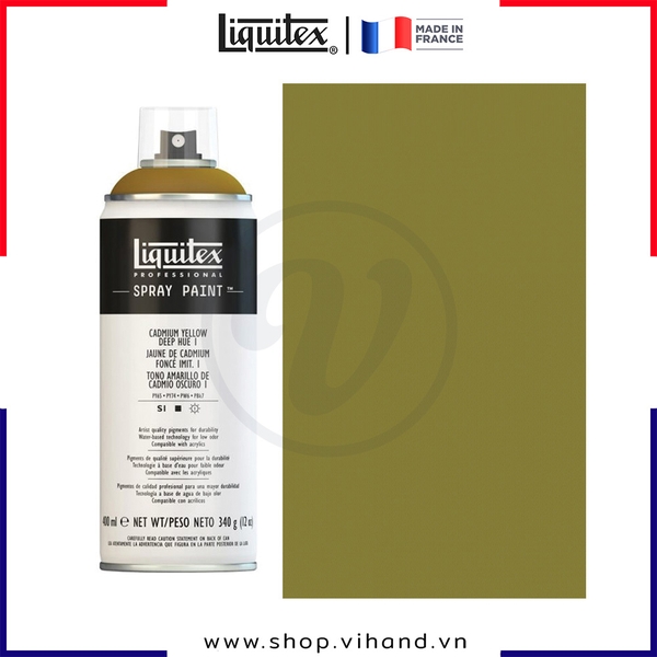 Bình sơn xịt cao cấp Liquitex Professional Spray Paint 1163 Cadmium Yellow Deep Hue 1 - 400ml