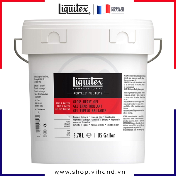 Dung môi dạng gel đặc, tăng độ bóng màu acrylic Liquitex Professional Gloss Heavy Gel - 3.78L (128Oz)