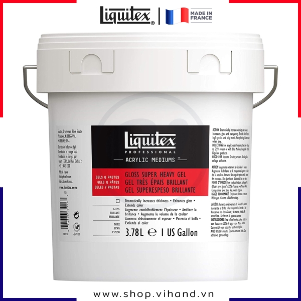 Dung môi dạng gel siêu đặc, tăng độ bóng màu acrylic Liquitex Professional Gloss Super Heavy Gel - 3.78L (128Oz)