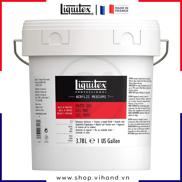 Dung môi dạng gel, giảm độ bóng màu acrylic Liquitex Professional Matte Gel - 3.78L (128Oz)