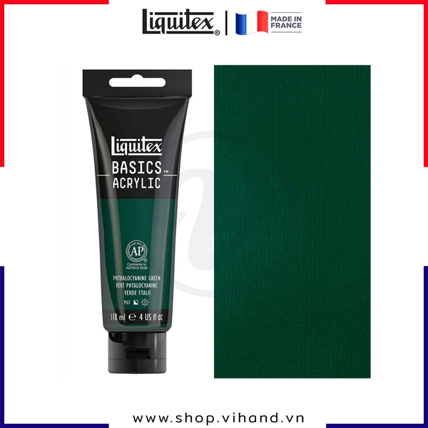 Màu vẽ đa chất liệu Liquitex Basics Acrylics Phthalocyanine Green #317 – 118ml (4Oz)