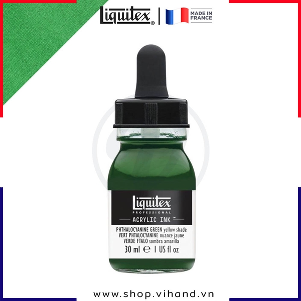Mực acrylic cao cấp Liquitex Professional Acrylic Ink 319 Phthalocyanine Green Yellow Shade - 30ml (1Oz)