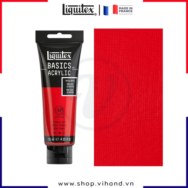 Màu vẽ đa chất liệu Liquitex Basics Acrylic Pyrrole Red #321 – 118ml (4Oz)
