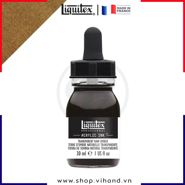 Mực acrylic cao cấp Liquitex Professional Acrylic Ink 333 Transparent Raw Umber - 30ml (1Oz)