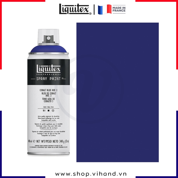 Bình sơn xịt cao cấp Liquitex Professional Spray Paint 3381 Cobalt Blue Hue 3 - 400ml