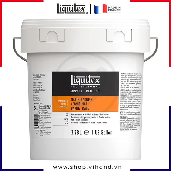 Dung dịch tạo lớp phủ bảo vệ màu Liquitex Professional Satin Varnish (Ít bóng) - 3.78L (128Oz)