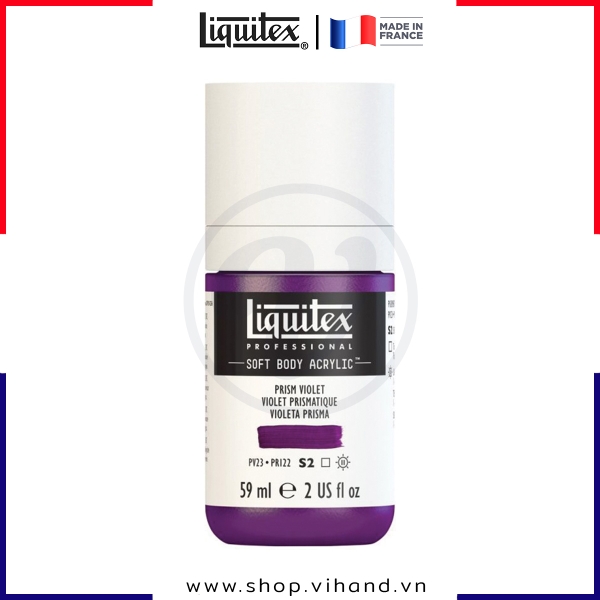 Màu acrylic vẽ vải cao cấp Liquitex Soft Body 391 Prism Violet - 59ml (2Oz)