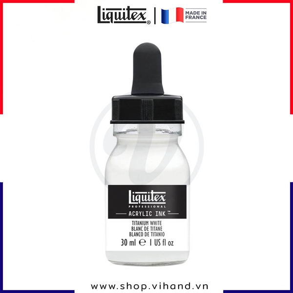 Mực acrylic cao cấp Liquitex Professional Acrylic Ink 432 Titanium White - 30ml (1Oz)