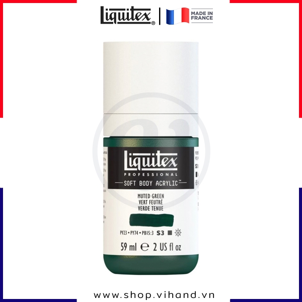 Màu acrylic vẽ vải cao cấp Liquitex Soft Body 501 Muted Green - 59ml (2Oz)