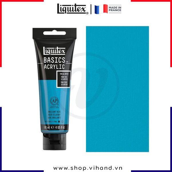 Màu vẽ đa chất liệu Liquitex Basics Acrylic Brilliant Blue #570 – 118ml (4Oz)