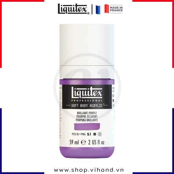 Màu acrylic vẽ vải cao cấp Liquitex Soft Body 590 Brilliant Purple - 59ml (2Oz)