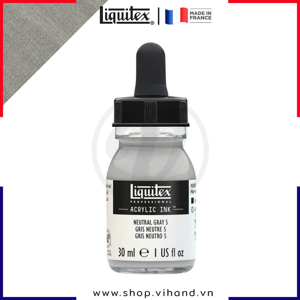 Mực acrylic cao cấp Liquitex Professional Acrylic Ink 599 Neutral Gray 5 - 30ml (1Oz)