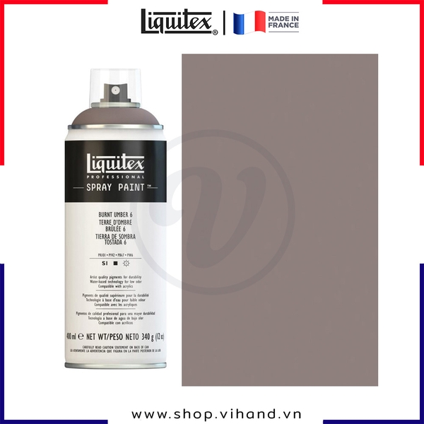 Bình sơn xịt cao cấp Liquitex Professional Spray Paint 6128 Burnt Umber 6 - 400ml
