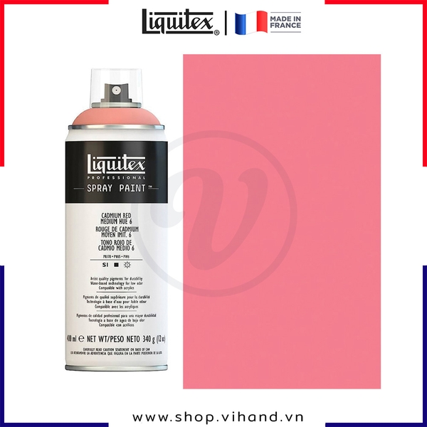 Bình sơn xịt cao cấp Liquitex Professional Spray Paint 6151 Cadmium Red Medium Hue 6 - 400ml