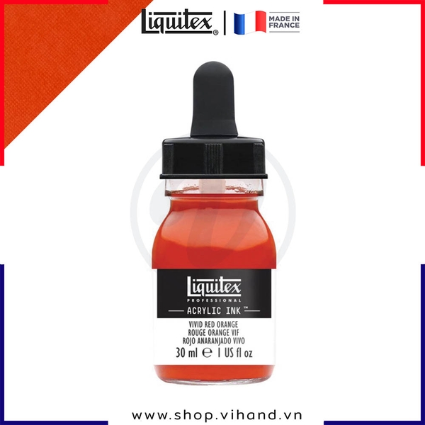 Mực acrylic cao cấp Liquitex Professional Acrylic Ink 620 Vivid Red Orange - 30ml (1Oz)