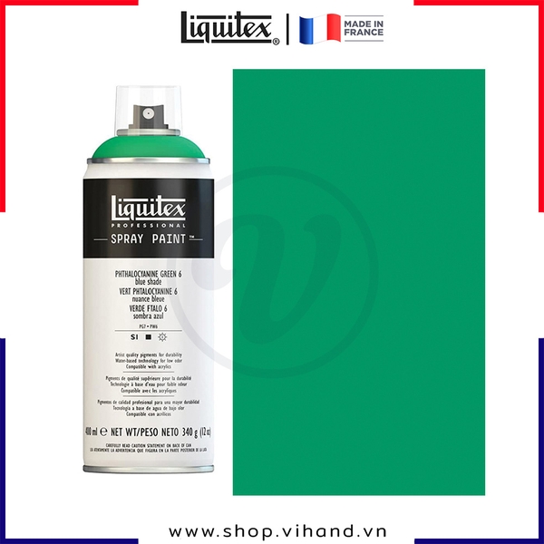 Bình sơn xịt cao cấp Liquitex Professional Spray Paint 6317 Phthalocyanine Green 6 Blue Shade - 400ml
