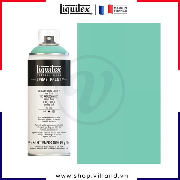Bình sơn xịt cao cấp Liquitex Professional Spray Paint 7317 Phthalocyanine Green 7 Blue Shade - 400ml
