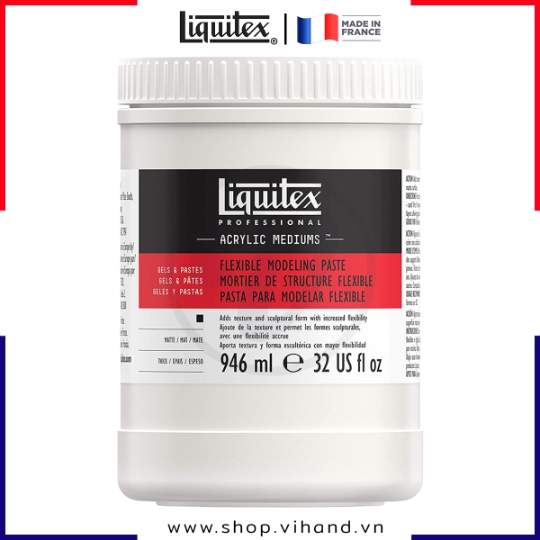 Dung môi dạng sáp, giúp tạo khối 3D cho màu Acrylic Liquitex Professional Flexible Modeling Paste - 946ml (32Oz)