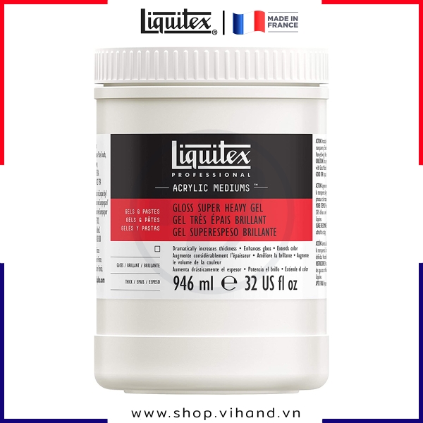 Dung môi dạng gel siêu đặc, tăng độ bóng màu acrylic Liquitex Professional Gloss Super Heavy Gel - 946ml (32Oz)