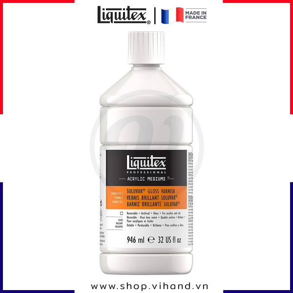 Dung dịch phủ bào vệ cho màu Acrylic & Sơn dầu Liquitex Professional Soluvar Gloss Varnish (Bóng) - 946ml (32Oz)