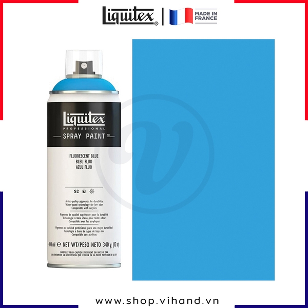 Bình sơn xịt cao cấp Liquitex Professional Spray Paint 984 Fluorescent Blue - 400ml