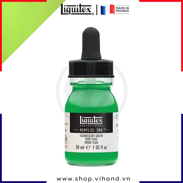 Mực acrylic cao cấp Liquitex Professional Acrylic Ink 985 Fluorescent Green - 30ml (1Oz)