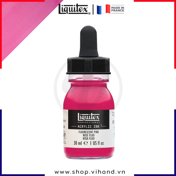 Mực acrylic cao cấp Liquitex Professional Acrylic Ink 987 Fluorescent Pink - 30ml (1Oz)