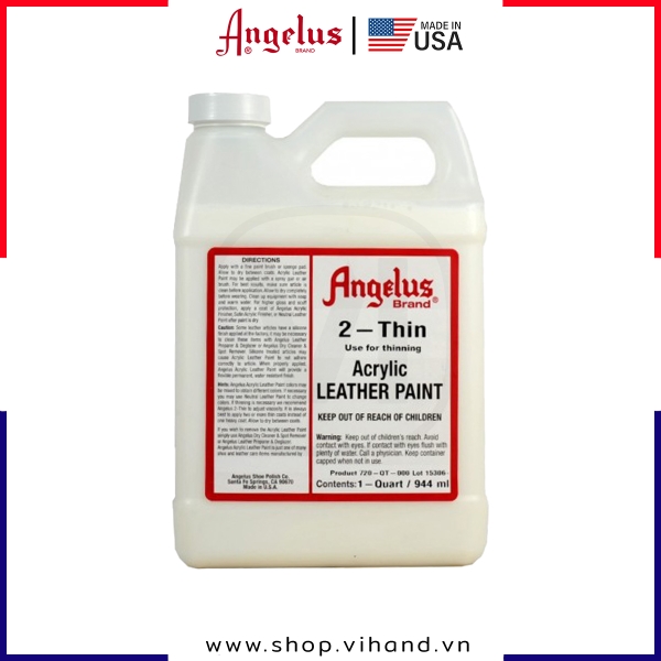 Dung môi pha loãng màu Angelus 2-Thin (Dùng cho Airbrush) - 944ml (32Oz)